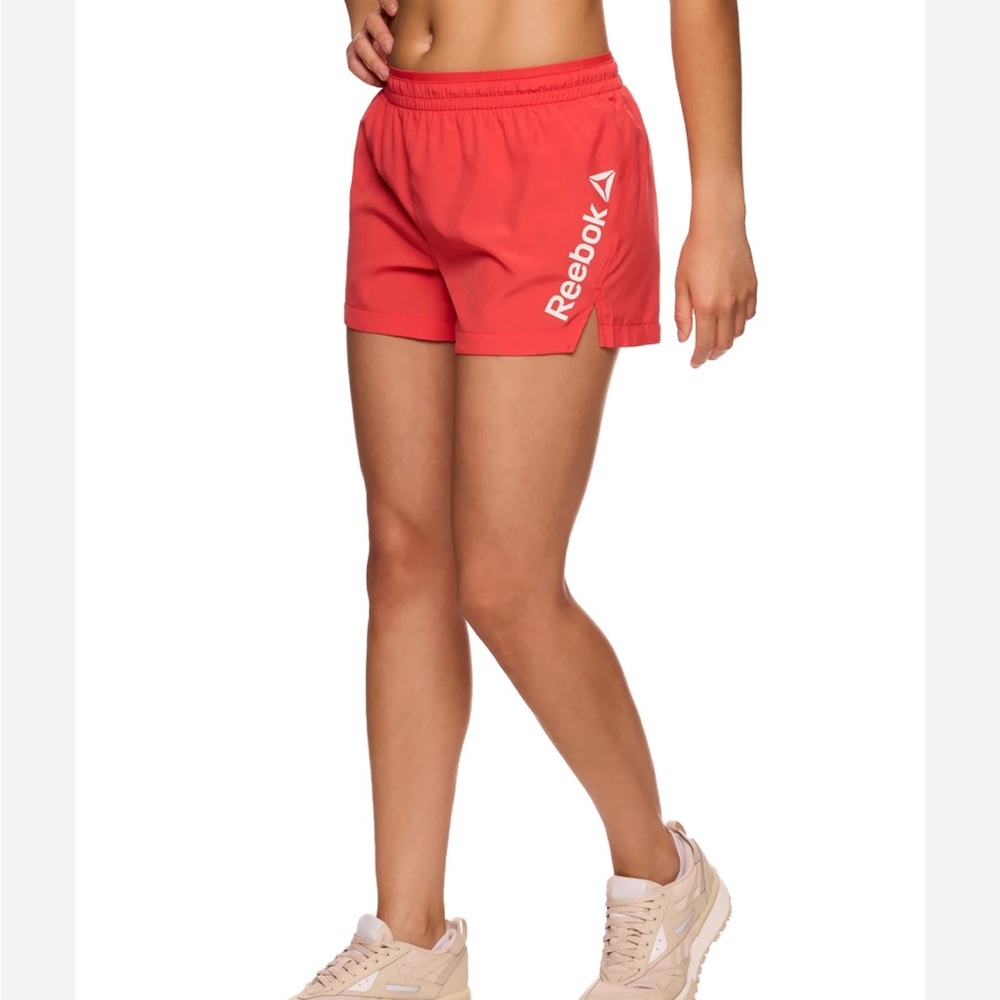 NWT Reebok Radiant Red Champ Running Shorts Women’s L Athletic Moisture Wicking